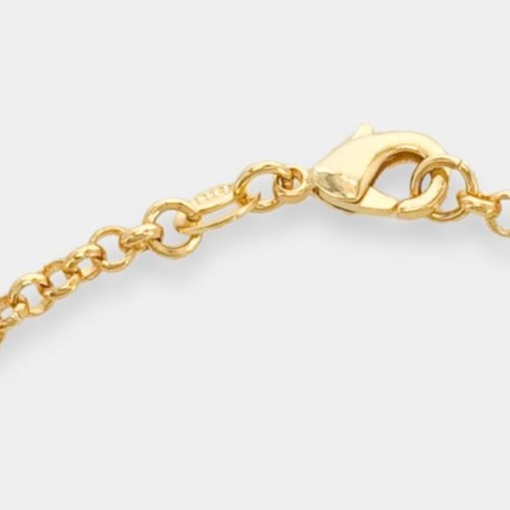 NEW 18K Gold Filled Puff Hearts Bracelet - Picture 3 of 3